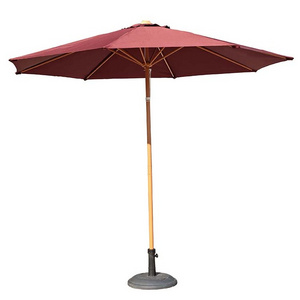 cheap commercial patio outdoor garden red big size parasol umbrella with base