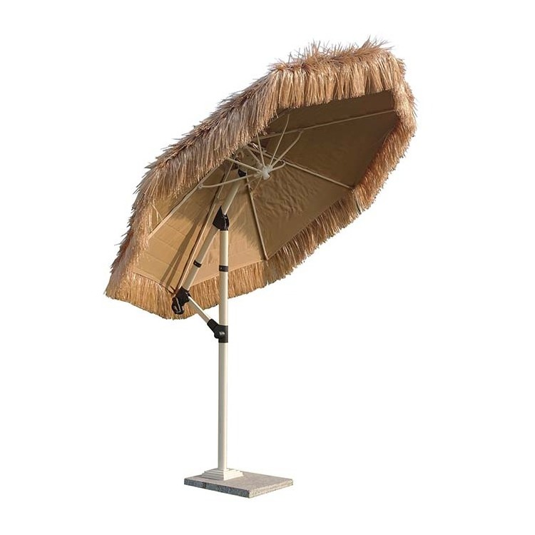 wholesale chinese garden outdoor patio vintage beach straw parasol umbrellas