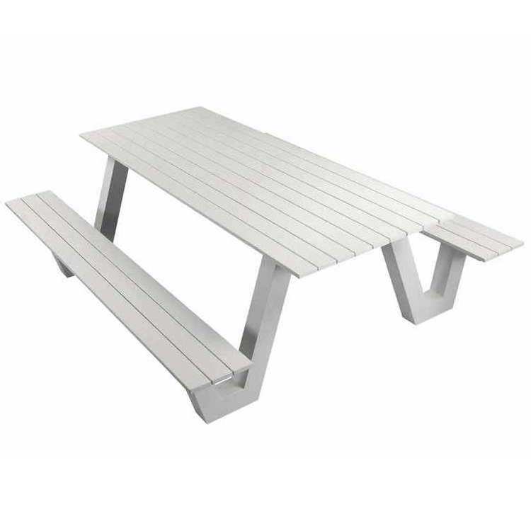 Picnic table with umbrella hole wood table dinning outside