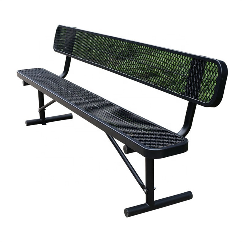 outdoor park 6ft 8ft expanded metal bench seat outside street extra long steel bench seating public garden patio bench chair