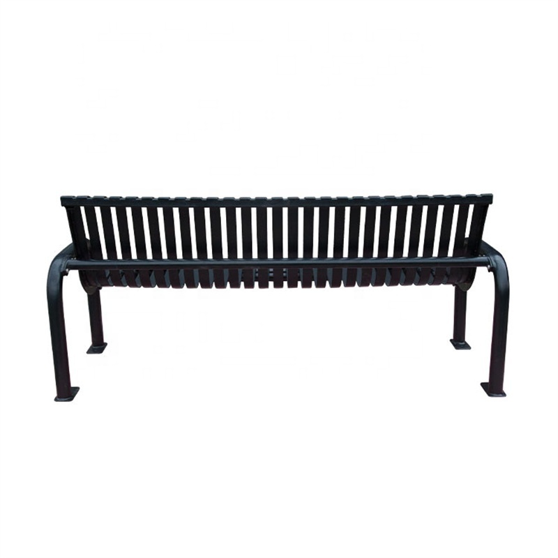 outdoor furniture modern extra long metal bench public park steel bench seating outside garden patio powder coated seat bench