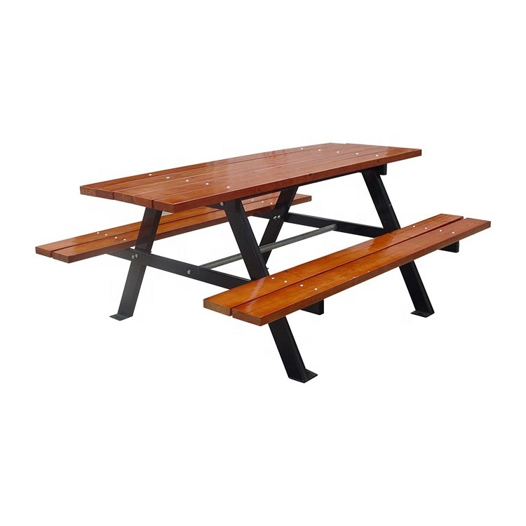 outdoor patio furniture 6 ft 8 ft composite wood picnic table with bench outside restaurant event dining set table chair set