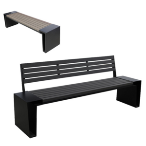 3 4 seater outdoor park extra long wooden bench seat commercial garden wood plastic composite bench chair with backrest