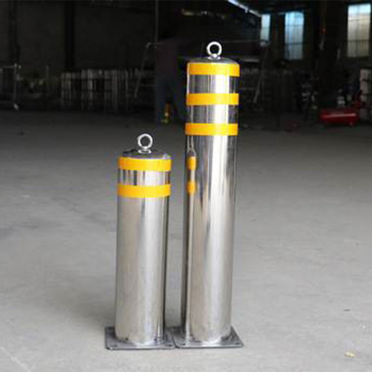 outdoor safety rail bollard roadside metal security bollard outside street roadway sidewalk steel parking car traffic barrier