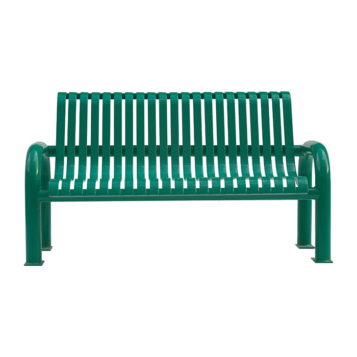 Custom 5 FT 6 FT 8 FT Outdoor Furniture Galvanized Metal Bench Seat Outside Public Garden Patio Long Steel Iron Bench Seating