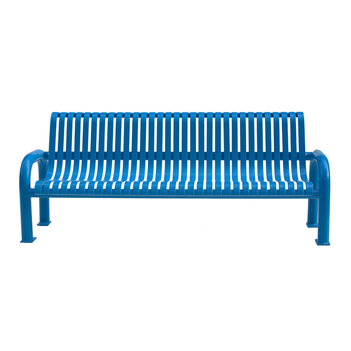 Custom 5 FT 6 FT 8 FT Outdoor Furniture Galvanized Metal Bench Seat Outside Public Garden Patio Long Steel Iron Bench Seating