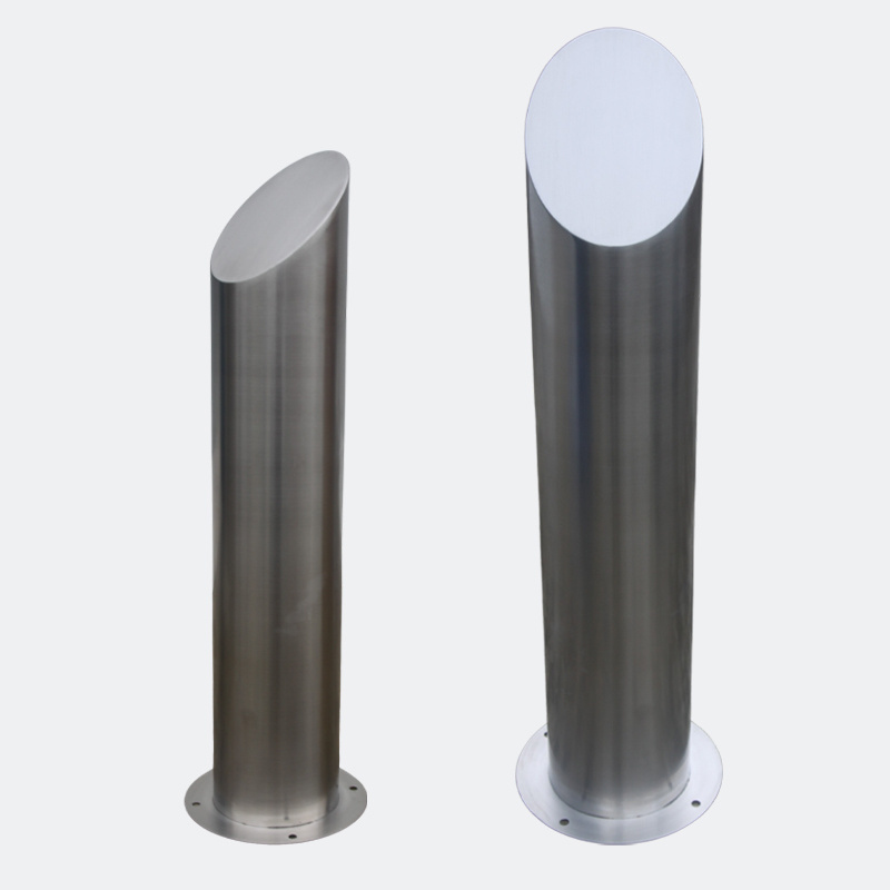 outdoor removable pipe bollard roadside metal security bollard outside street roadway sidewalk steel traffic barrier