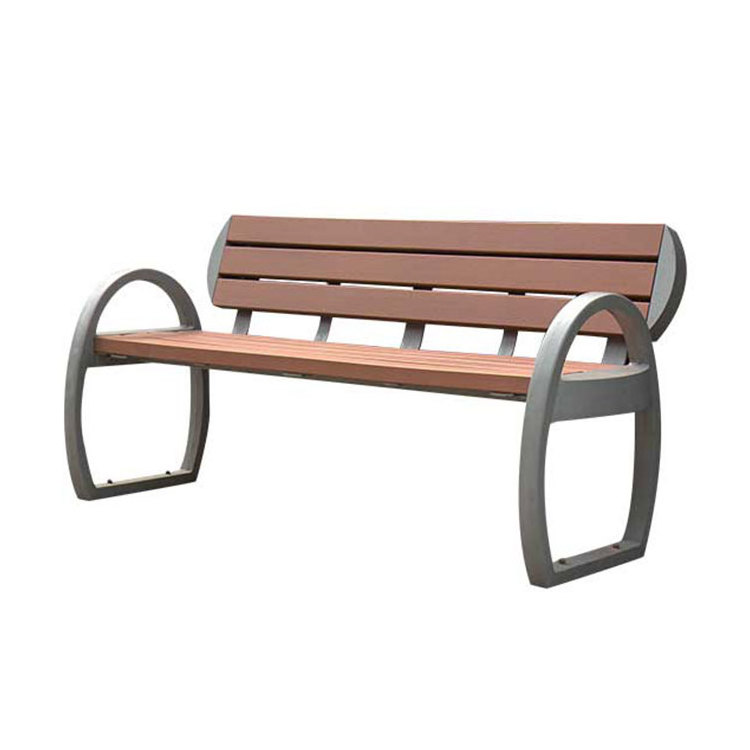 outdoor street furniture extra long composite wood bench public park sitting bench seat outside garden patio  bench chair