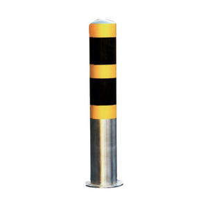 outdoor safety rail bollard roadside metal security bollard outside street roadway sidewalk steel parking car traffic barrier