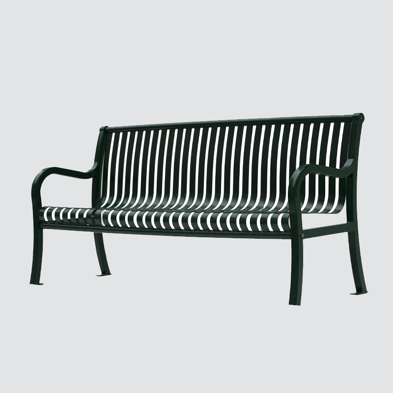 custom extra long outdoor galvanized steel metal bench seats park garden outside contemporary black bench chair