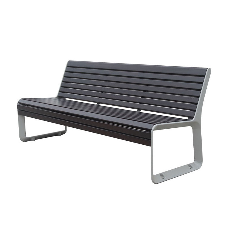 outdoor wpc bench seat outside public park wood plastic composite slat seating bench garden furniture patio hardwood bench chair