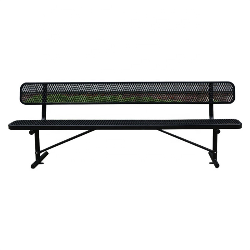 outdoor park 6ft 8ft expanded metal bench seat outside street extra long steel bench seating public garden patio bench chair