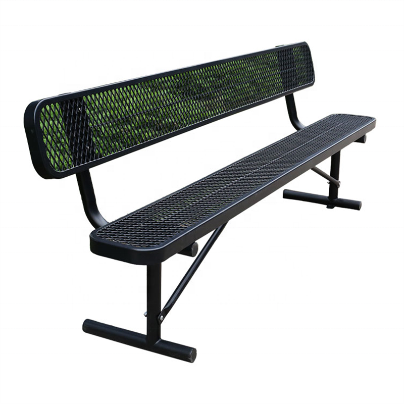 outdoor park 6ft 8ft expanded metal bench seat outside street extra long steel bench seating public garden patio bench chair