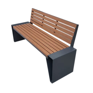 outdoor cast aluminum leg recycled plastic wood bench seat outside park bench seating public garden patio long  bench chair