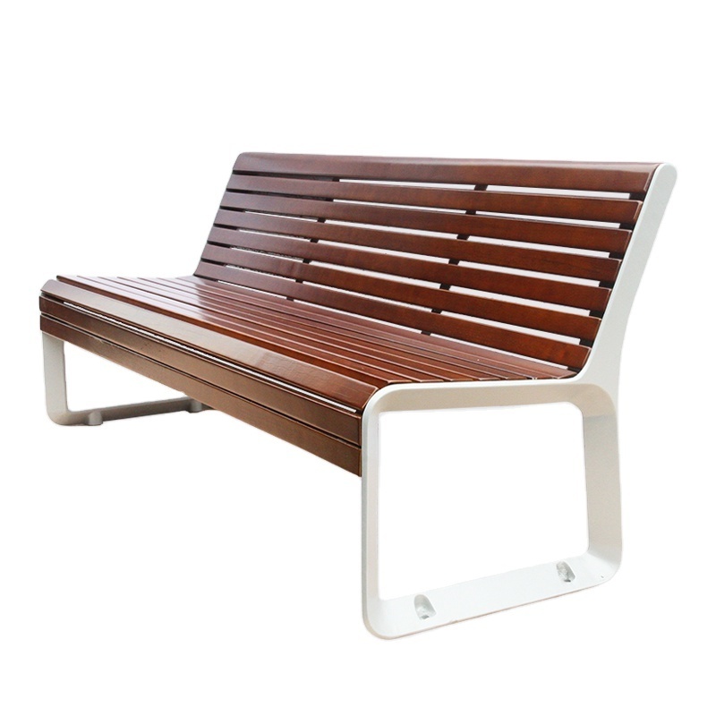 outdoor wpc bench seat outside public park wood plastic composite slat seating bench garden furniture patio hardwood bench chair