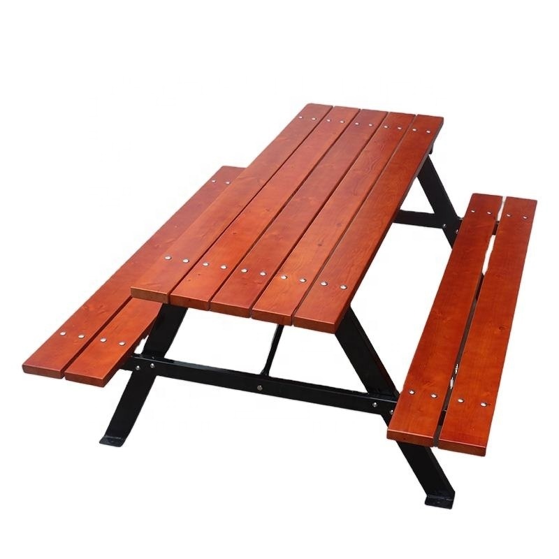 outdoor patio furniture 6 ft 8 ft composite wood picnic table with bench outside restaurant event dining set table chair set