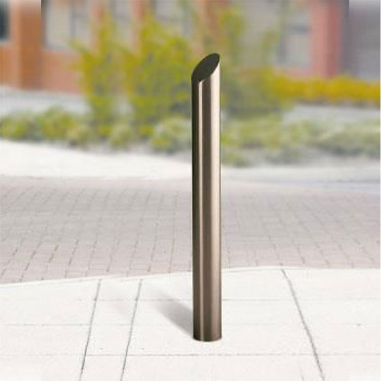 outdoor parking security posts driveway pavement crowd metal bollard outside vehicle steel crash road traffic barrier