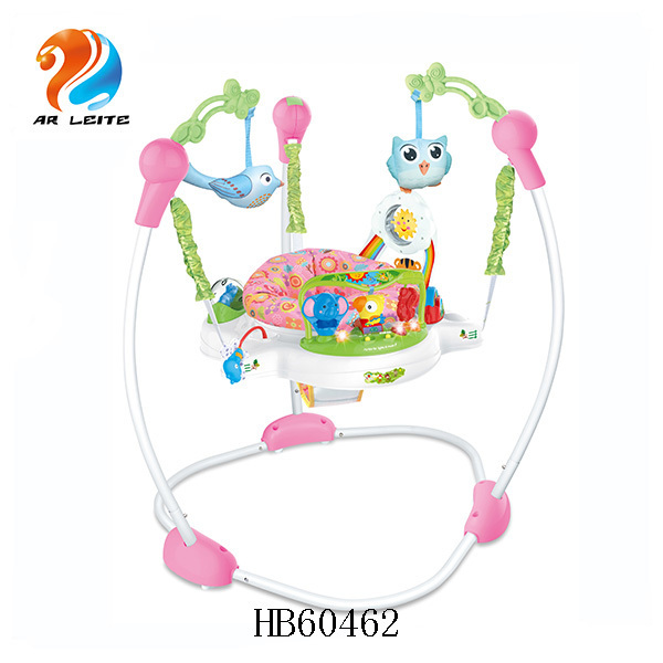 New Seat spins Multifunction rolling Rainforest Jumperoo baby walker baby jumper with music and toys for wholesale