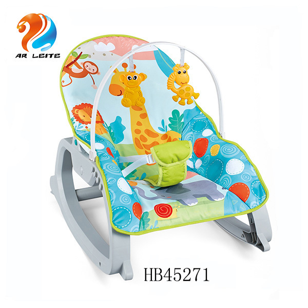 New 3 in 1 comfortable infant to tddler portable electric rocker baby swing chair with dining tray and music toys