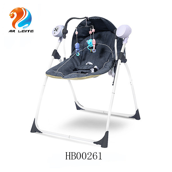 Multi-function electric baby swing chair rocking cradle with remote control baby crib kids swing bouncer with mosquito net