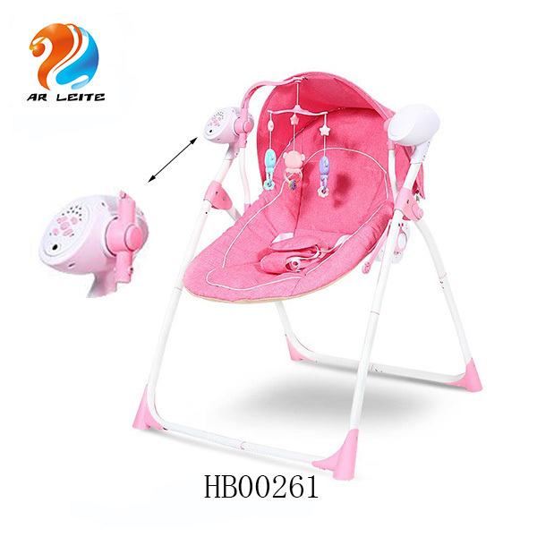 Multi-function electric baby swing chair rocking cradle with remote control baby crib kids swing bouncer with mosquito net