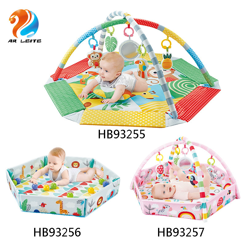 New 5 in 1 Baby Gym Mat Game Blanket Soft Crawling Play Gym Mat Activity Center Ball Pit With 30 Pcs Ball