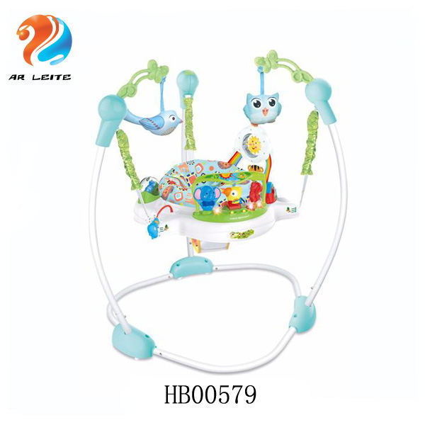 New Seat spins Multifunction rolling Rainforest Jumperoo baby walker baby jumper with music and toys for wholesale