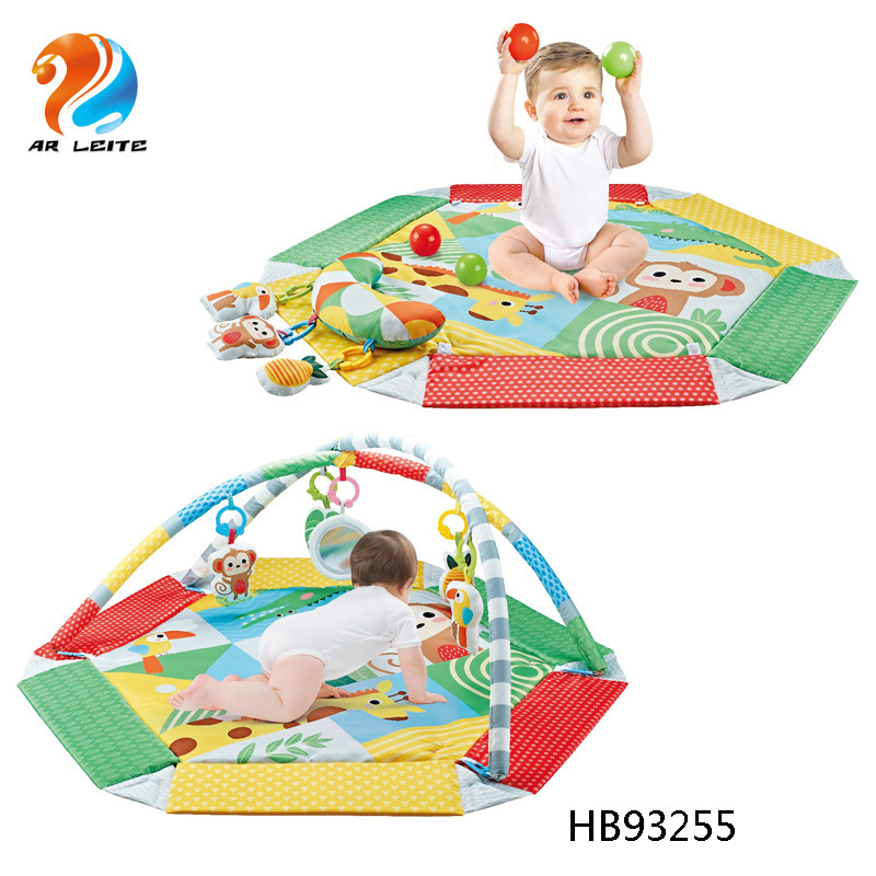 New 5 in 1 Baby Gym Mat Game Blanket Soft Crawling Play Gym Mat Activity Center Ball Pit With 30 Pcs Ball