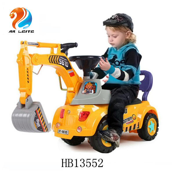 Hot selling multi-function engineering kids ride on car plastic baby scooter kids ride on trucks with toys