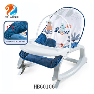 NEW Super Soft Fabric Baby electric cradle swing 2 in 1 dining table Newborn Rocking Chair With Music