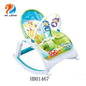 Wholesale high quality plastic folding baby bouncer infant to toddler rocker kids chair with toys and music