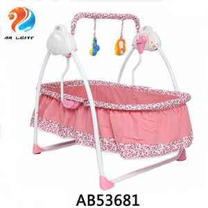 Baby Electric Infant Cradle Swing Crib Folding RC Baby Rocker Vibration Sleeping Bed With Canopy Mosquito Net