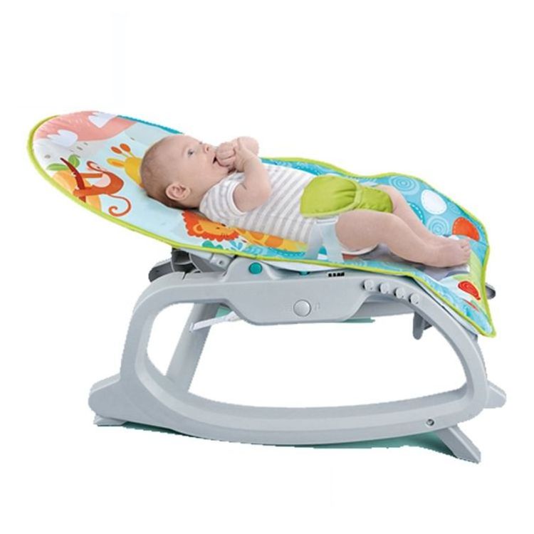 China Made Pink Educational and Portable Activity Central  Infant Crib Rocker with  Music and Vibration Baby Rocking Chair