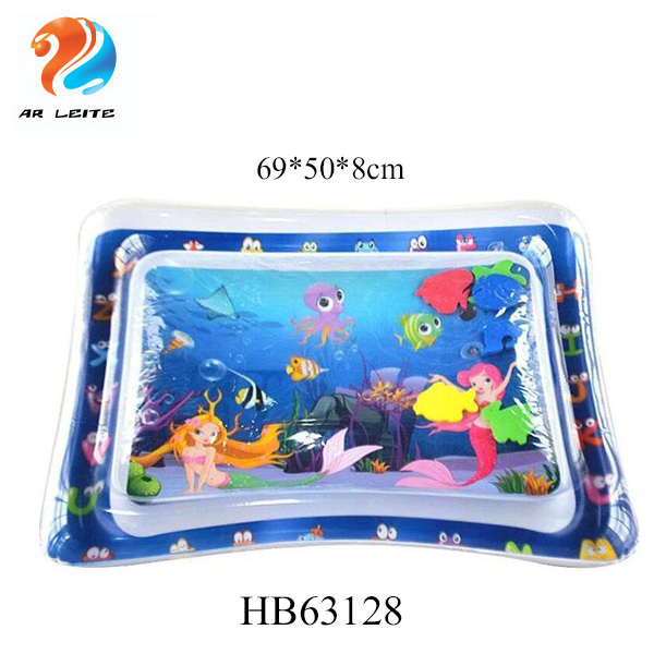 Wholesale Cheap Price PVC Inflatable Sleeping Blanket Children Summer Cool Playing Mat Reusable Baby Water Play Mat For Fun