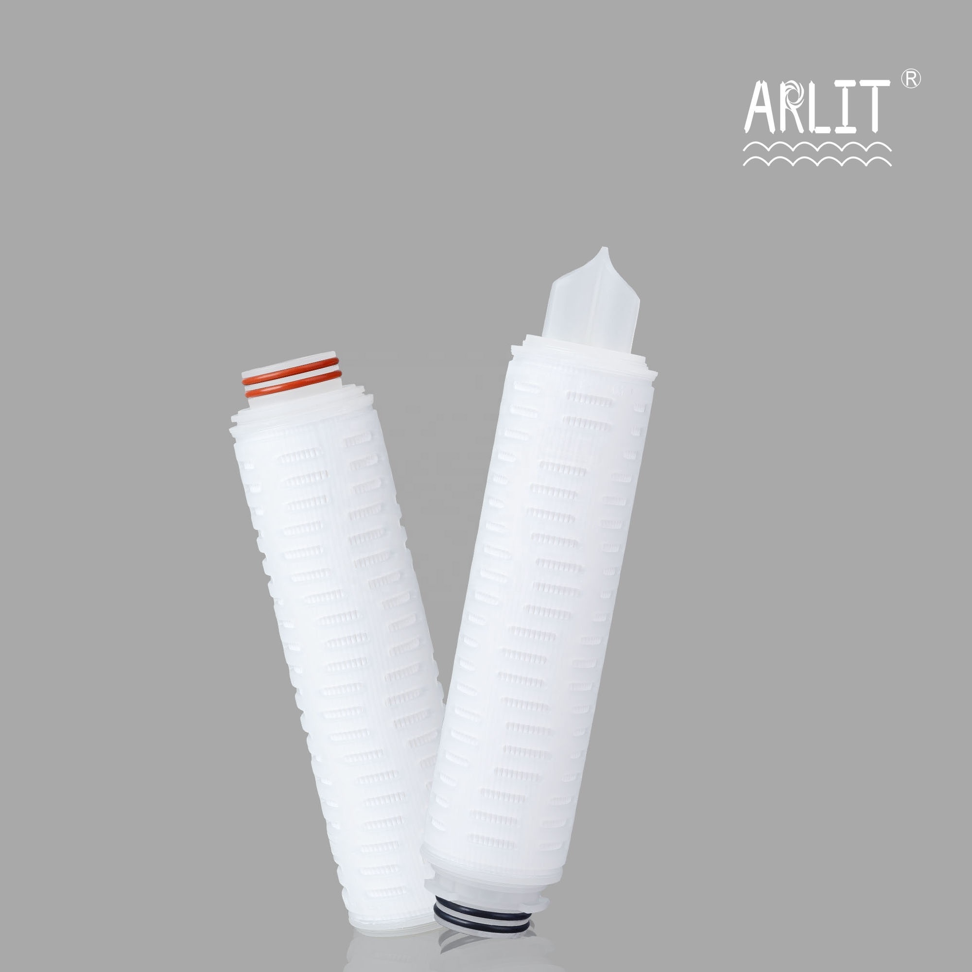 Filter Manufacturer 022/0.45/0.5 Micron 10 inch PP/PES/PTFE Pleated Membrane Water Filter Cartridge for Industry Filtration