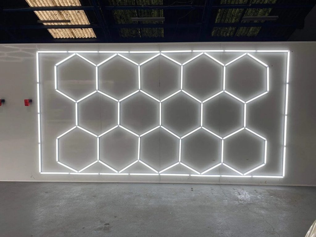 High Power Led Hex Lights For Garage Ceiling Honeycomb Auto Detailing Lamp Hexagonal Led Light For Car Wash