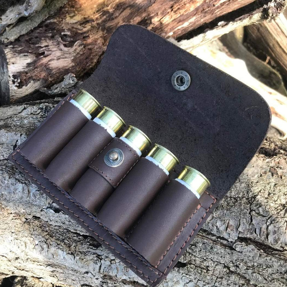 Original Leather Bullet Cartridge Pouch Adjustable Tactical Holder With Custom Size And Design Premium Camouflage Outdoor