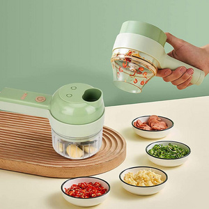 New Hot Product 2023 USB Rechargeable Handheld Portable Automatic 4 In 1 Electric Vegetable Slicer Cutter Set