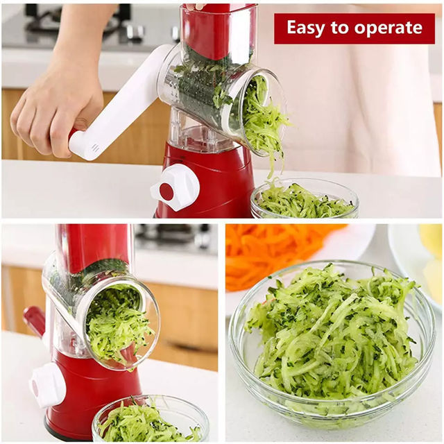 Kitchen Tools New Gadgets Upgrade Multifunction Handheld Easy Madoline Rotary Vegetable And Fruit Chopper Cutter Grater Slicer