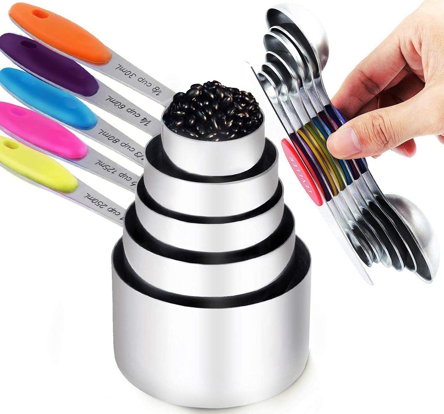 Hot Sale Stainless Steel Measuring Spoons Set  Teaspoon Coffee Measuring Spoon Stainless Steel Measuring Cups and Spoons Sets