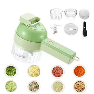 Electric Food Vegetable Chopper 4 In1 Handheld Portable Electric Vegetable Cutter Mini 4 In 1 Electric Vegetable Chopper