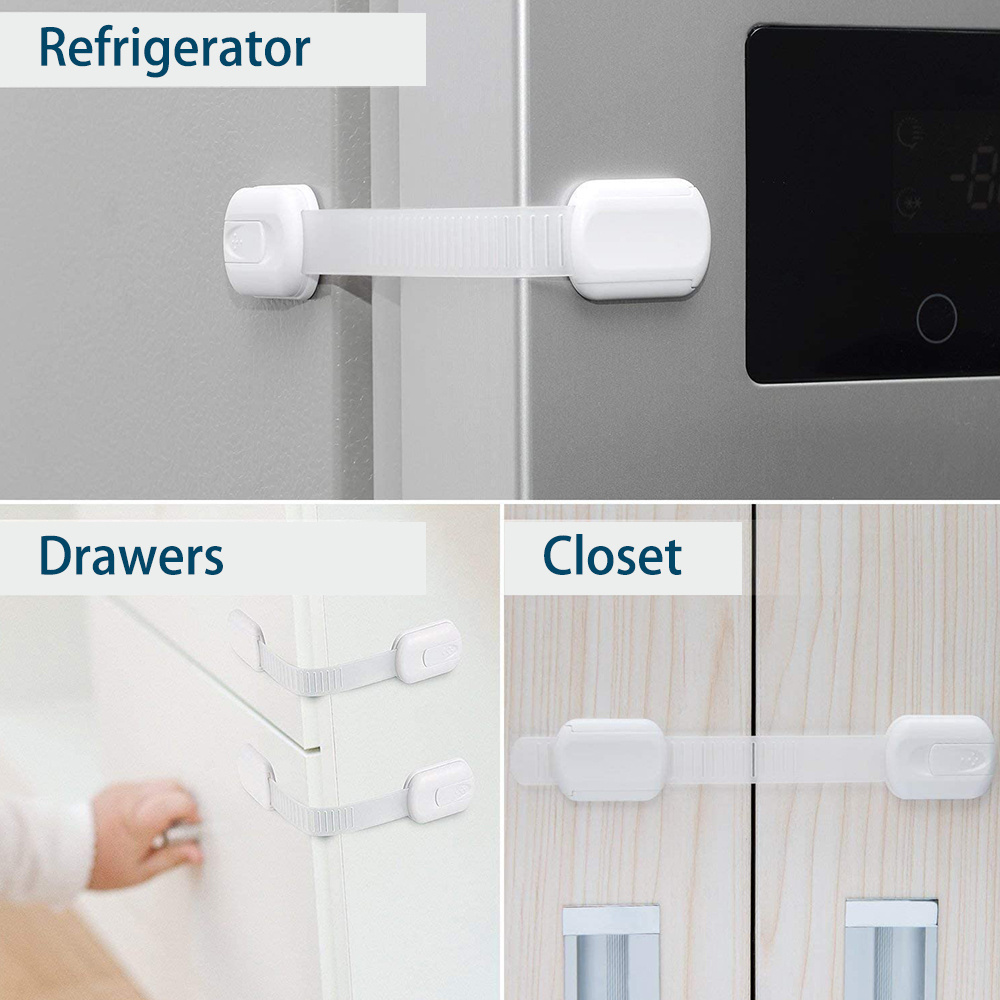 3m Adjustable Strap Kids Saftey Strap Child Proof Cabinet Latch Safe Door Handle Home Fridge Freezer Lock Baby Safe Lock