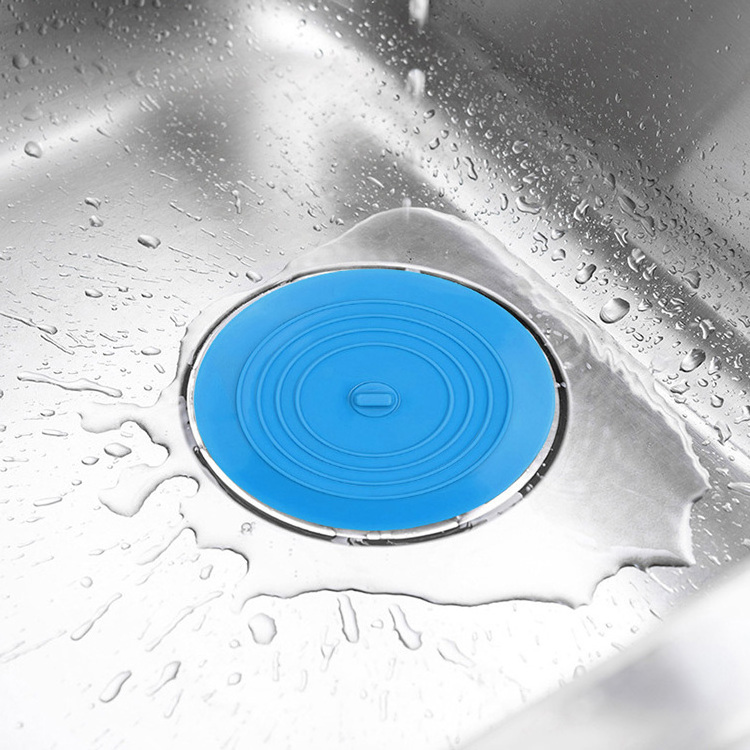 6 Inches Multifunction Round Shape Silicone Bath Stopper Bath Tub Drain Cover for Kitchen and Bathroom Silicone Sink Cover