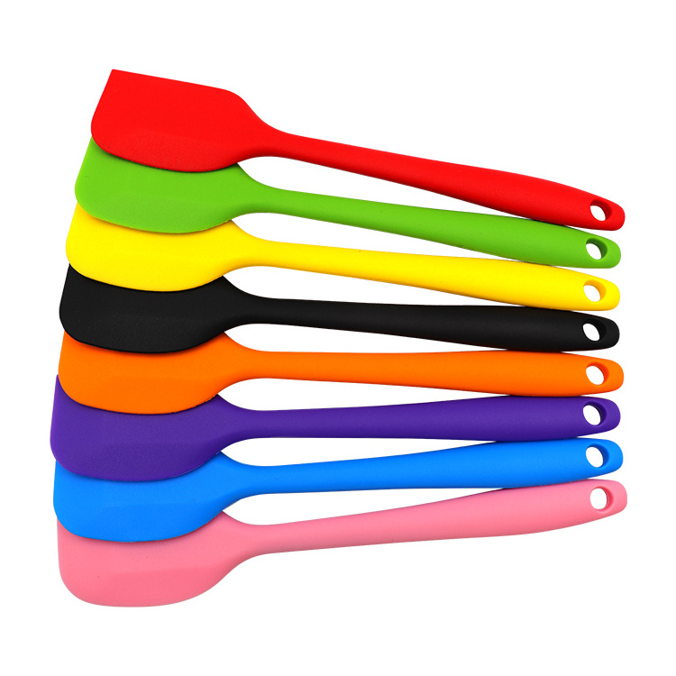 8inch Wholesale Multi-functional Kitchen Tools High Temperature Durable Silicone Scraper Spatula For Baking Cooking