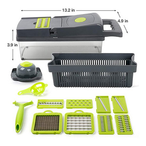 best seller Kitchen multi 14 In 1 manual mandoline fruit vegetable cutter onion dicer veggie slicer vegetable chopper