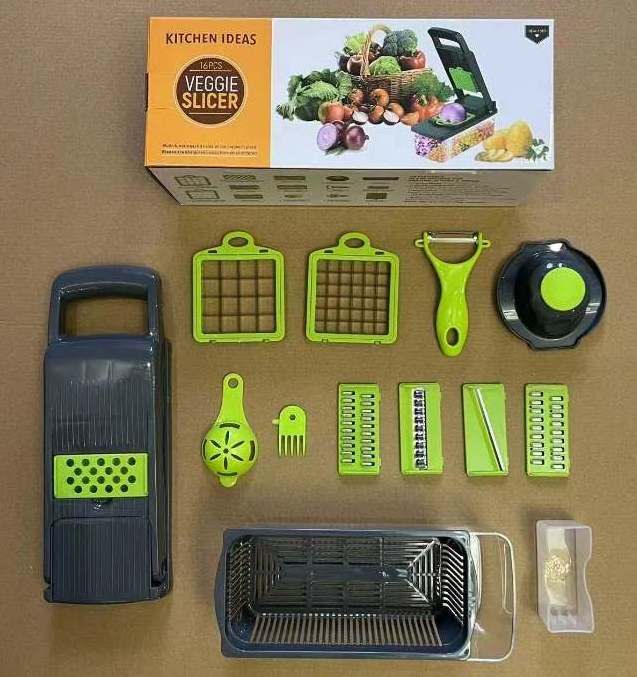 2024 Vegetable Slicer Shredder Potato Onion Chopper Manual Multifunctional Vegetable And Fruit Cutter 14 In 1 Vegetable Chopper