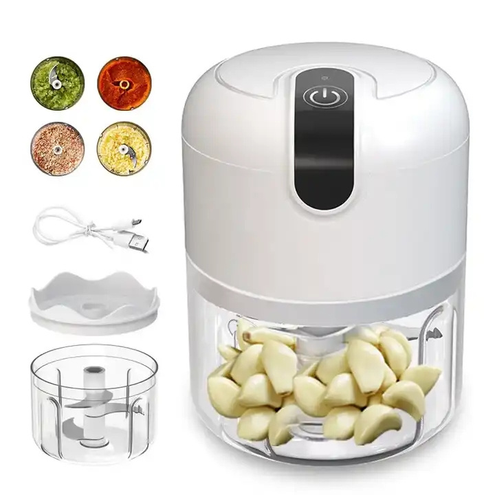 Kitchen Portable USB Electric Garlic Vegetable Chopper Electric Garlic Stirrer Wireless Small Food Processor Meat Chopper