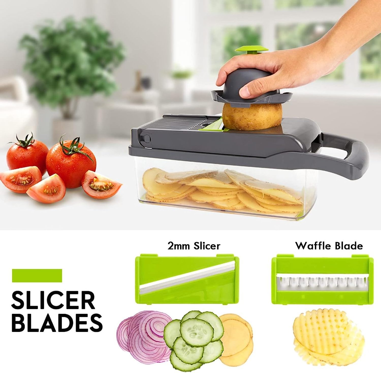 Multifunctional Food Processor Vegetable Slicer Shredder Chopper 12 In 1 Slicer Fruit Potato Onion Cutter Vegetable Cutter