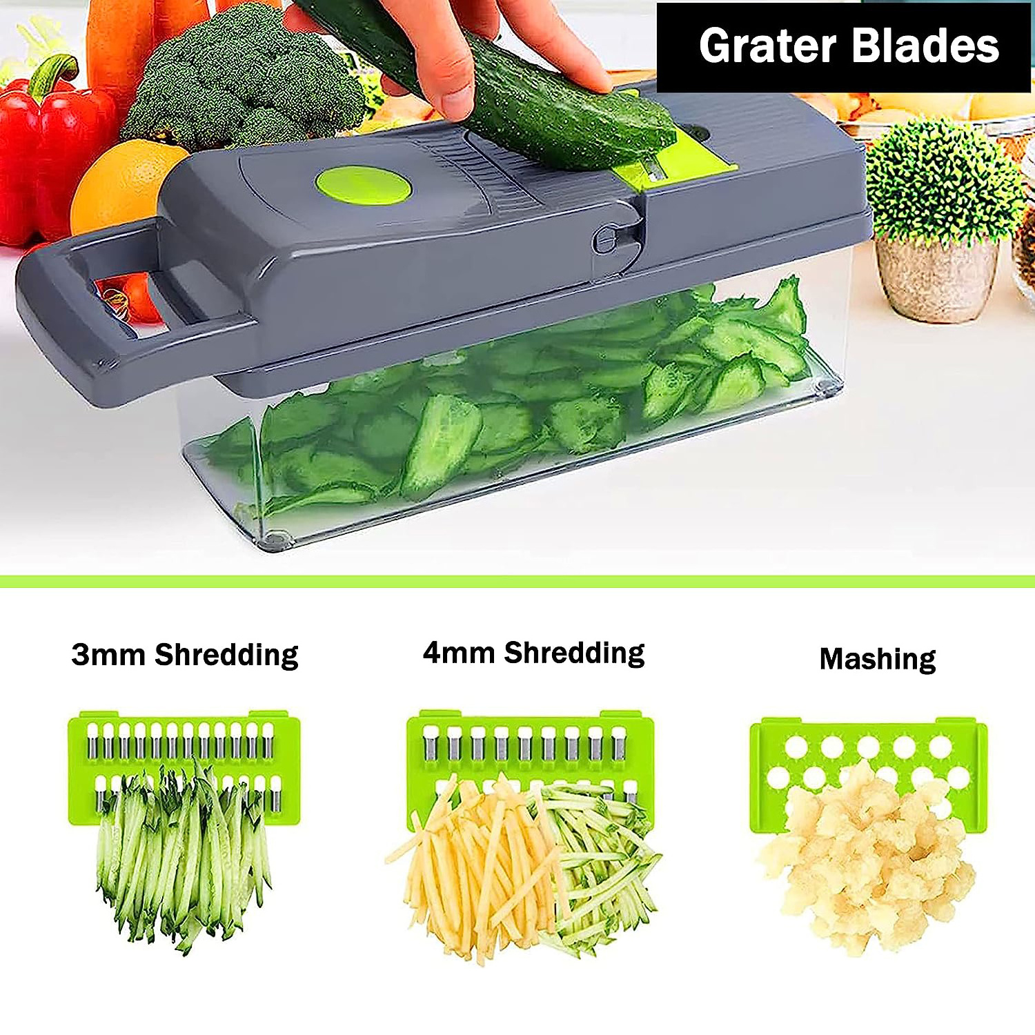 Durable Fullstar Vegetable Chopper Dicer Mandoline Slicer Multifunction Vegetable Chopper 14 In 1 Vegetables Cutter And Chopper