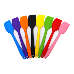 8inch Wholesale Multi-functional Kitchen Tools High Temperature Durable Silicone Scraper Spatula For Baking Cooking